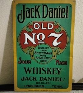 A vintage Jack Daniel's sour mash sign